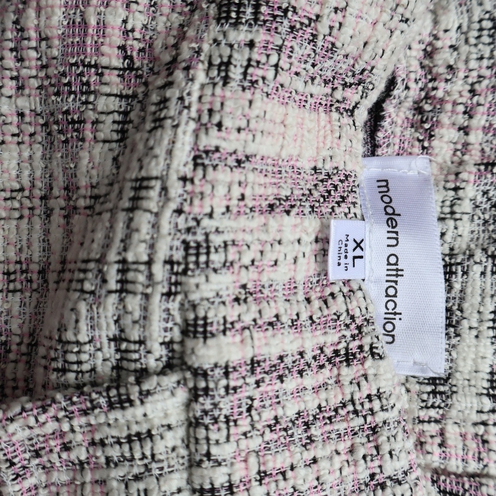 Vintage plaid midi skirt, Purple, Pink, & White